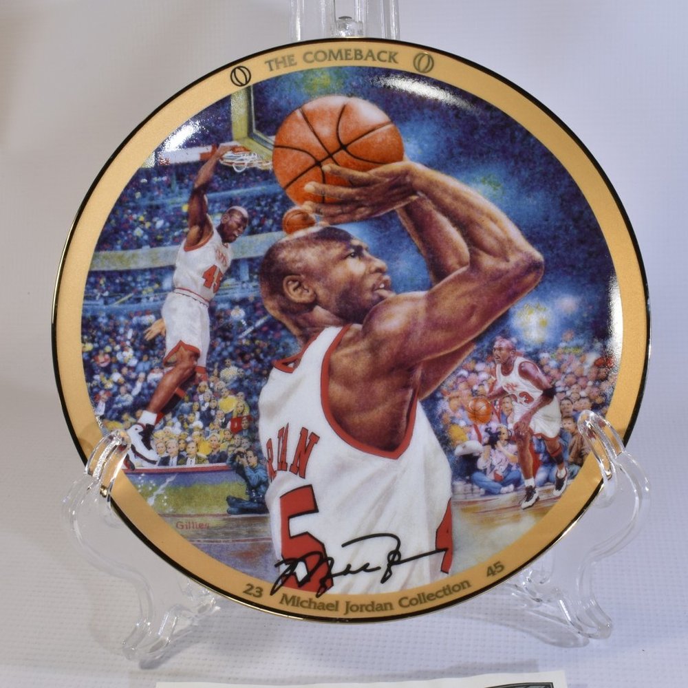 Michael Jordan The Comeback NBA Collector Plate Bradford Exchange